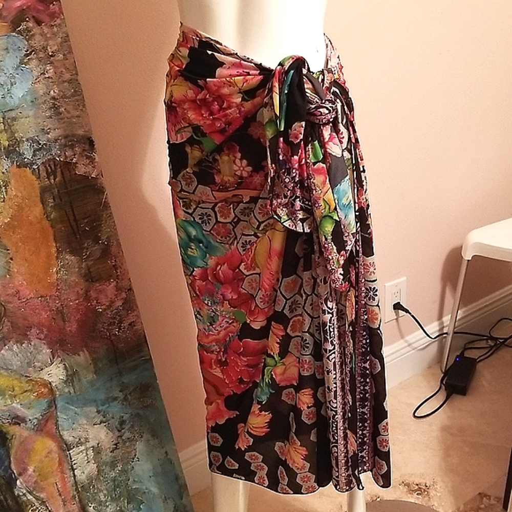 CAMILLA PAINTED LAND LONG SORONG CONVERTS DRESS COLLECTIBLE unicorn 🦄 CAPE ALSO - Picture 17 of 17